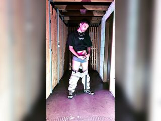 Stud Jerk Off and Urinate in his Basement