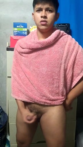Alan Tokers Young Latino Masturbates in His Room