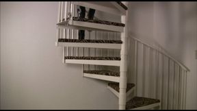 Hot Wife Carmen Brings Her Slave Downstairs, Handcuffs Him And Jerks Him While Handcuffed! (1st half mp4)