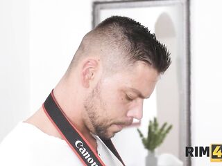 RIM4K. Amazing model enjoys the smack of photographers backdoor and dick