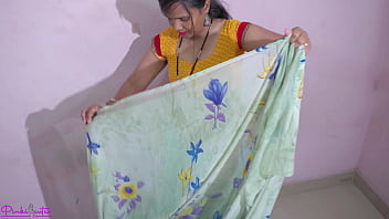 Stepmother ravinadesi gets Cum facial from her Stepson During Changes Clothes.