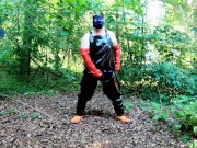 quick outdoor paw off in rubber dungarees
