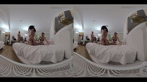 Jade Kimiko &amp_ Gigi Dior - Part One - Little Asian Spinner &amp_ Hot Blonde MILF Creampie Threesome