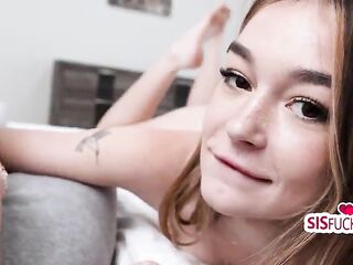 Stepbrother Caves When This chick Demands A Creampie Goodbye