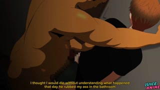 THIS 19Y TWINK IS OBSESSED WITH HIS 55Y DADDY BEAR'S BIG COCK - HENTAI BARA YAOI - HOSTEL EP2/2