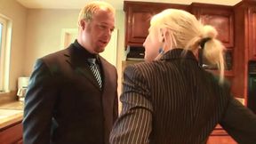 Blonde Babe in Interracial Threesome Frenzy