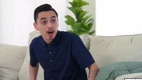Tiny teen's big rump bestie gets pounded and spanked