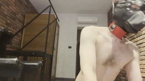 Girl performs BDSM on a slave
