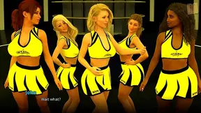 Busty Cheerleader Tempts Fans with Juicy Curves Hot 3D Action