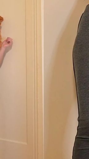 He locked me outside the toilet, so I pissed myself! Full bladder desperation with Dirty talk pee roleplay from&hellip;   Clip 1