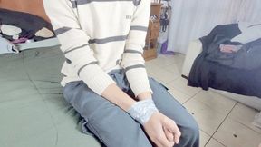 SUFFER IN THE MIDST OF MY DANGEROUS HANDS TOTALLY DOMINATED WITH TAPE - BY GABRIELA BLOND - CLIP FULL