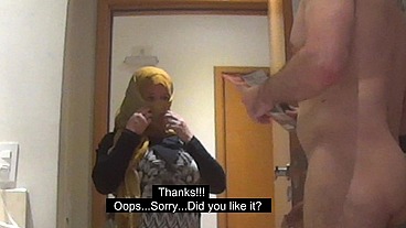 Forbidden Fuck: Muslim arab Hijab Niqab BBW Chubby Neighbor lost her virginity - part 1
