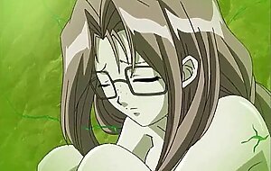 Busty pink haired hentai cutie riding on hard cock