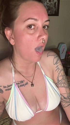 Chery Trees Smoking in a Bikini