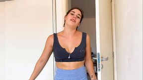 Gagging deepthroat by my stepfather and I swallow all his cum