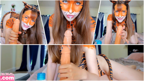 Step-Daddy&#039;s Tiger Step-Daughter Milks Your Cock
