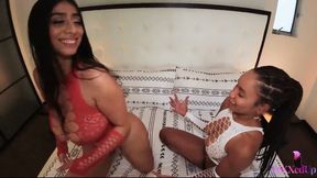 Interracail Lesbian Scissoring With Jenna Foxx and Violet Myers