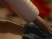 SLOW MOTION FLESHLIGHT HANDJOB AND CUMSHOT. MALE FLESHLIGHT TOY CLOSE UP