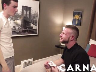 Excited twink Myott Hunter takes powerful Brian Bonds ramrod raw
