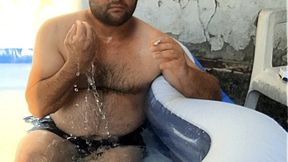 Relaxing in the Pool with 2 Cigarettes