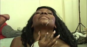 Casting sexy huge real boobed black girl anal and swallow