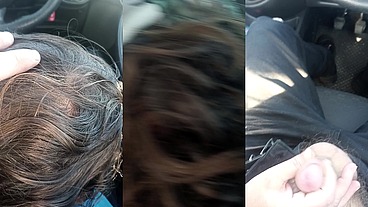 Blowjob in car and cum in Stacys mouth