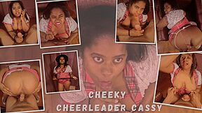 Cheeky Cheerleader Cassy With Cassy Amp