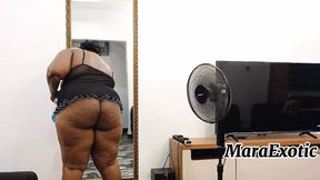 Sweaty Bbw cleaning maid midweek touch ups - Mara Exotic