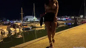 He can't resist her perfect behind in the parking lot