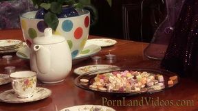 india and stacey saran in crazy orgy in alice wonderland