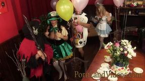 india and stacey saran in crazy orgy in alice wonderland