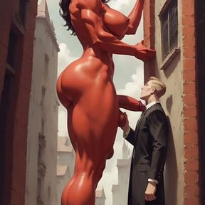 Demonic Giantess Persuades You to Worship Her Massive Cock