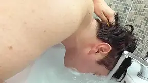 Fucks Her Pegging Bitch On A Common Bathroom By With Mistress Amrita