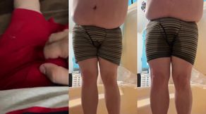 Flooded with Desperate Gay Cum in My Chubby Underwear