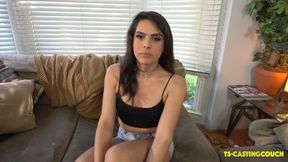 Gorgeous TS Latina strokes and cums!