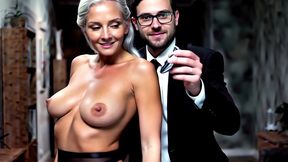 ai generated - the milf loves to have her tits spanked and her nipples pulled, and also her butt plug