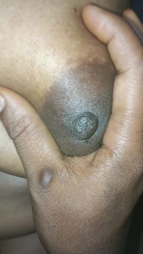 Indian village house wife and housband enjoying movement