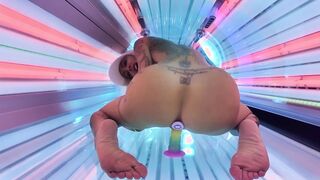 Danae Mari StepMom Shags Its Small Crotch Within Tanning Bed