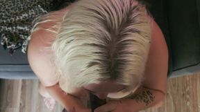 POV Blowjob to Doggy BBC Interracial BBW Cum on Face Tongue