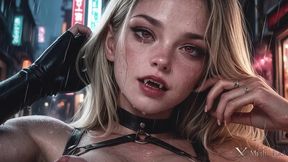 i fucked a busty vampire girl in the rain...her fangs slid along my big cock...her juicy arse jiggled as she came!! [ai]