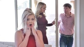 ”Horny GFs shares their friend's heavy prick in a threesome”