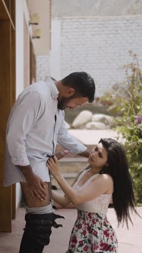White Nympho Takes Advantage of Her Dumb Boyfriend Giving Him a Fuck He'll Never Forget