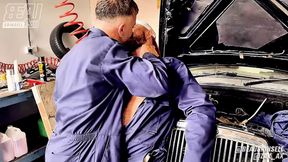 Mechanic Zak Gives Beau a Full Bareback Workshop Workover