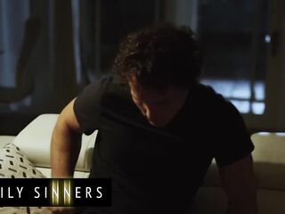 FAMILY SINNERS - Brunette hair Stepsister Gets Wild With Her Stepbrother When No One Else Is Home