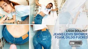 JEANS LEVIS SHOWER FOAM, DILDO FUCKED