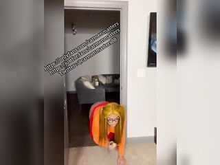 Ts carmen masters as velma cosplay Halloween