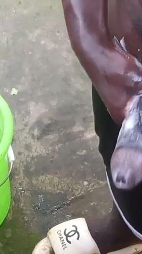 Extra Monstrous BBC Gets Outdoor Massage