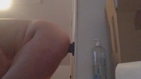 Fucking Monster Dildo On Wall For Daddy!