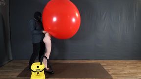 Giant air cocoon, bondage and gag