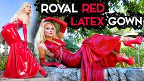 ROYAL Red Latex Gown